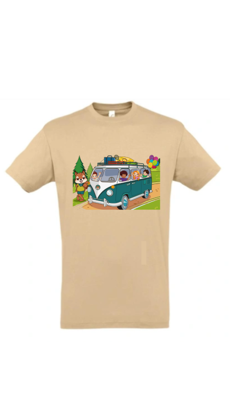 T-SHIRT ENFANT AVENTURE EN VAN - 2 ANS A 12 ANS